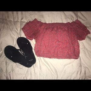 Abercrombie Crop Top and Flip Flops